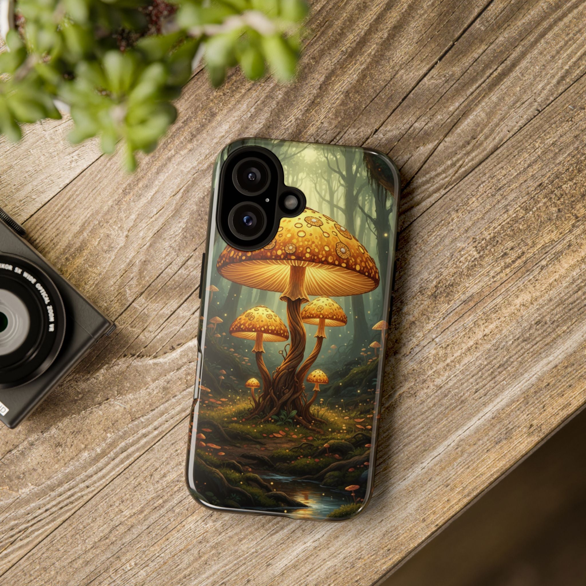Mushroom Forest Tough Phone Case — Protective Fantasy Nature Design