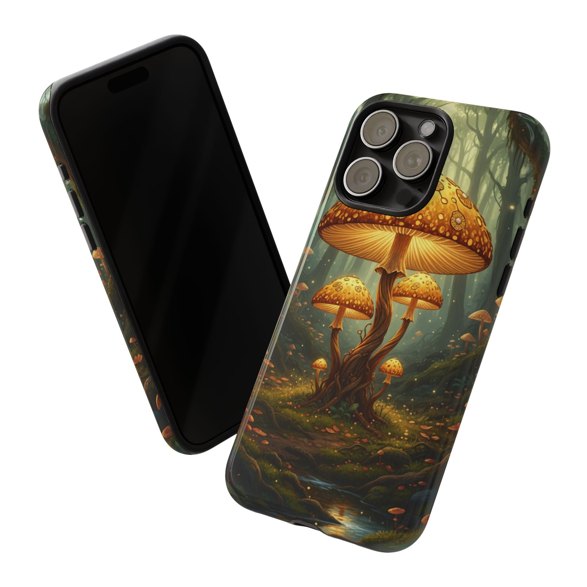 Mushroom Forest Tough Phone Case — Protective Fantasy Nature Design