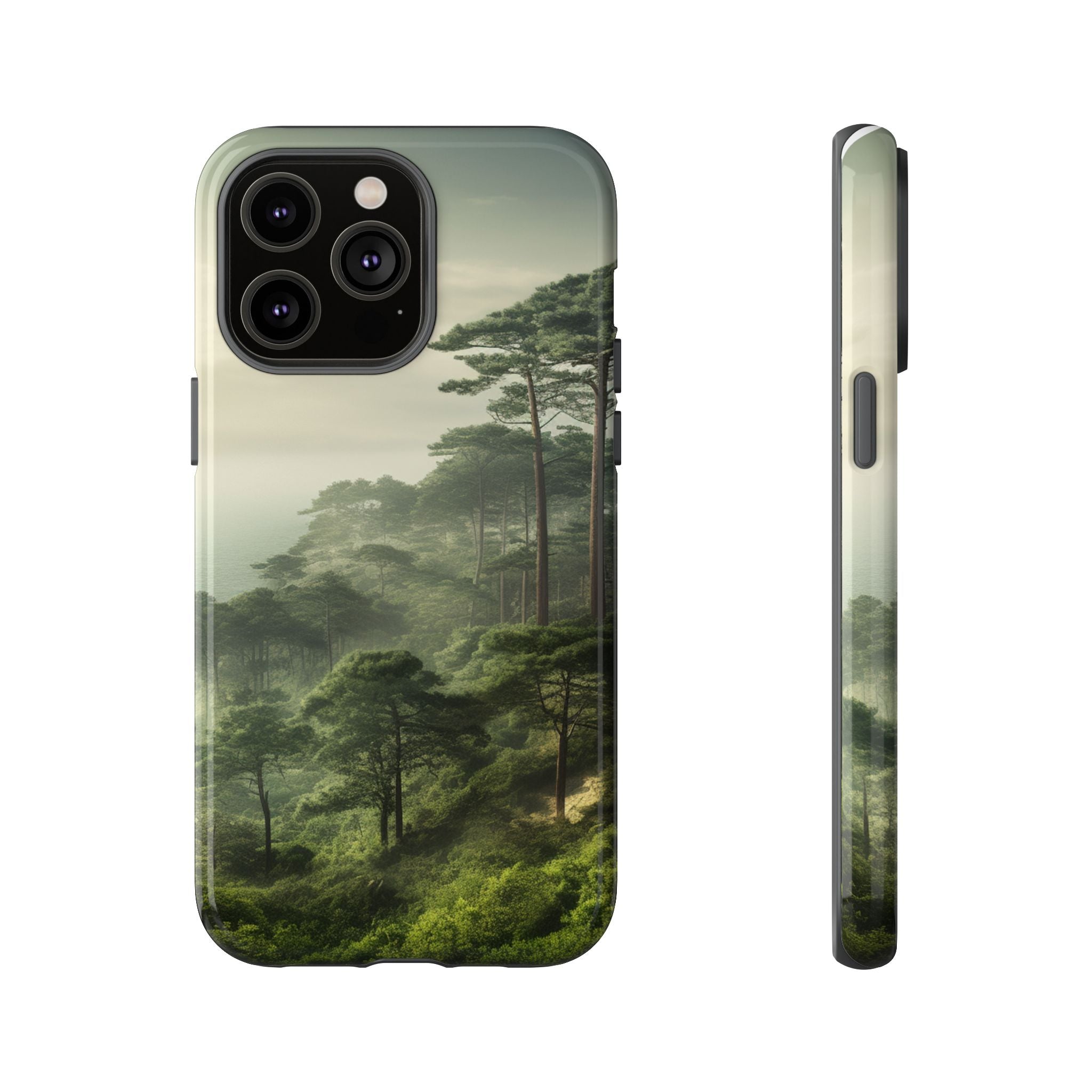 Phone Case, Tough Case for iPhone, Forest Print Phone Cover, Nature Lover Gift, Protective Phone Case, Outdoor Adventure Accessory