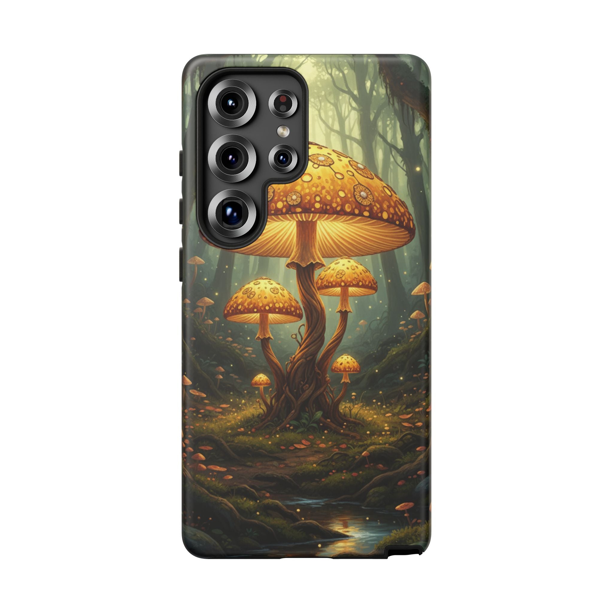 Mushroom Forest Tough Phone Case — Protective Fantasy Nature Design