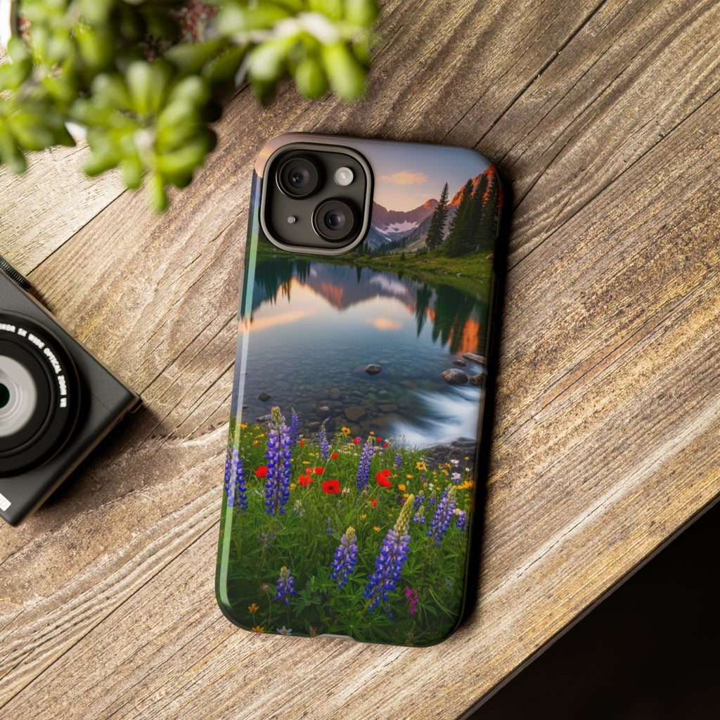 Mountain Wildflower Phone Case — Scenic Nature Tough Case