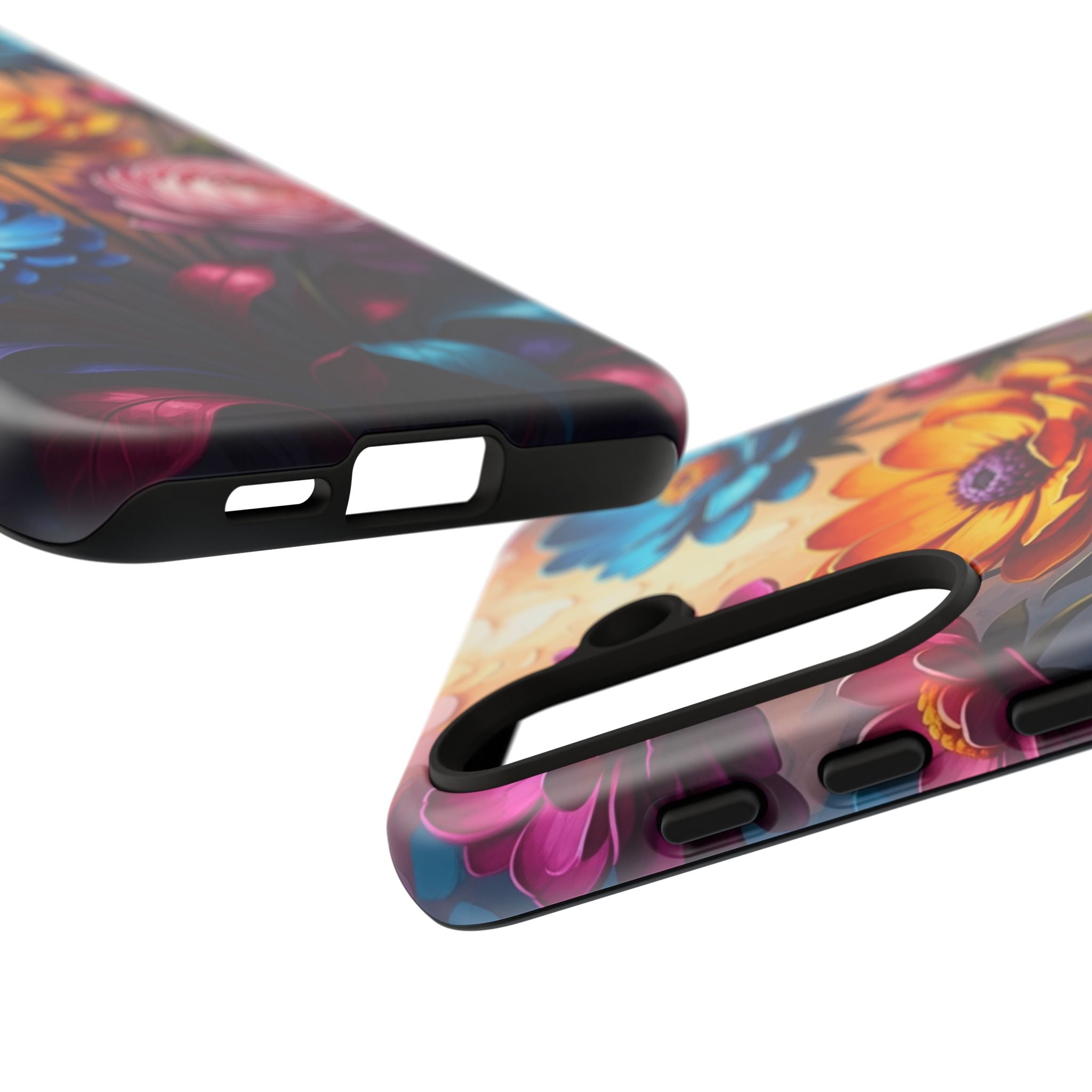 Floral Sunset Tough Phone Case — Vibrant Bloom Protective Cover
