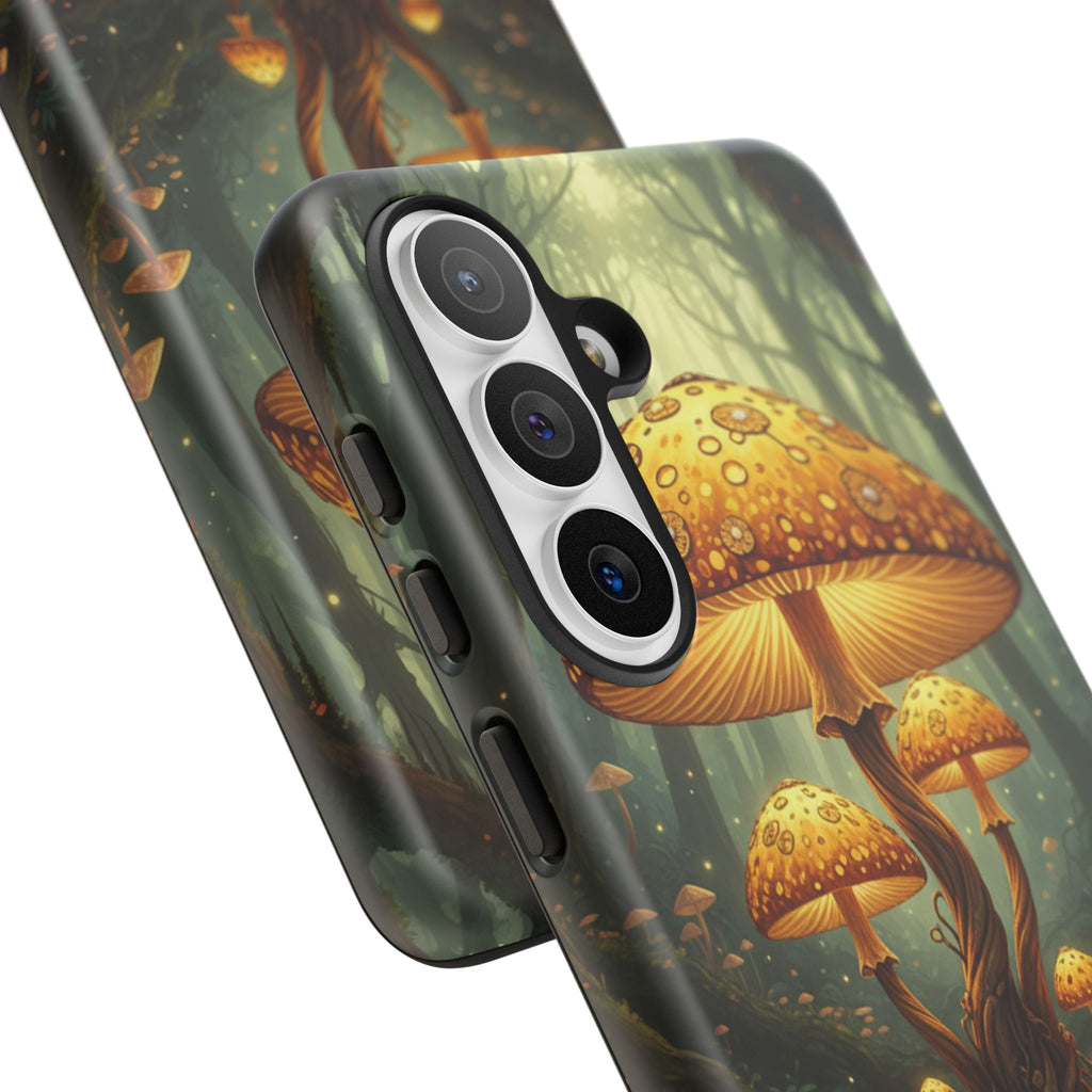 Mushroom Forest Tough Phone Case — Protective Fantasy Nature Design