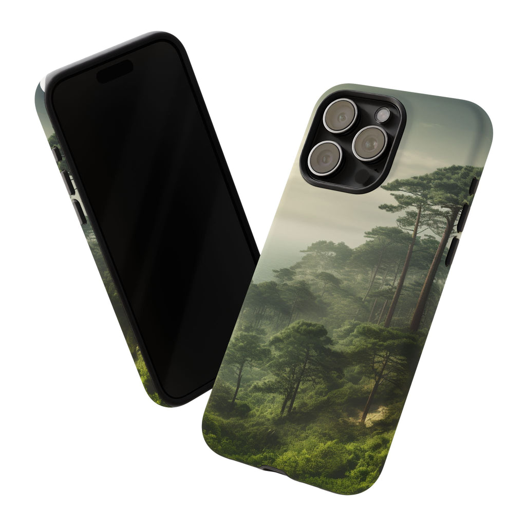 Phone Case, Tough Case for iPhone, Forest Print Phone Cover, Nature Lover Gift, Protective Phone Case, Outdoor Adventure Accessory