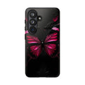 Pink Butterfly Tough Phone Case - Shockproof Protective iPhone Cover