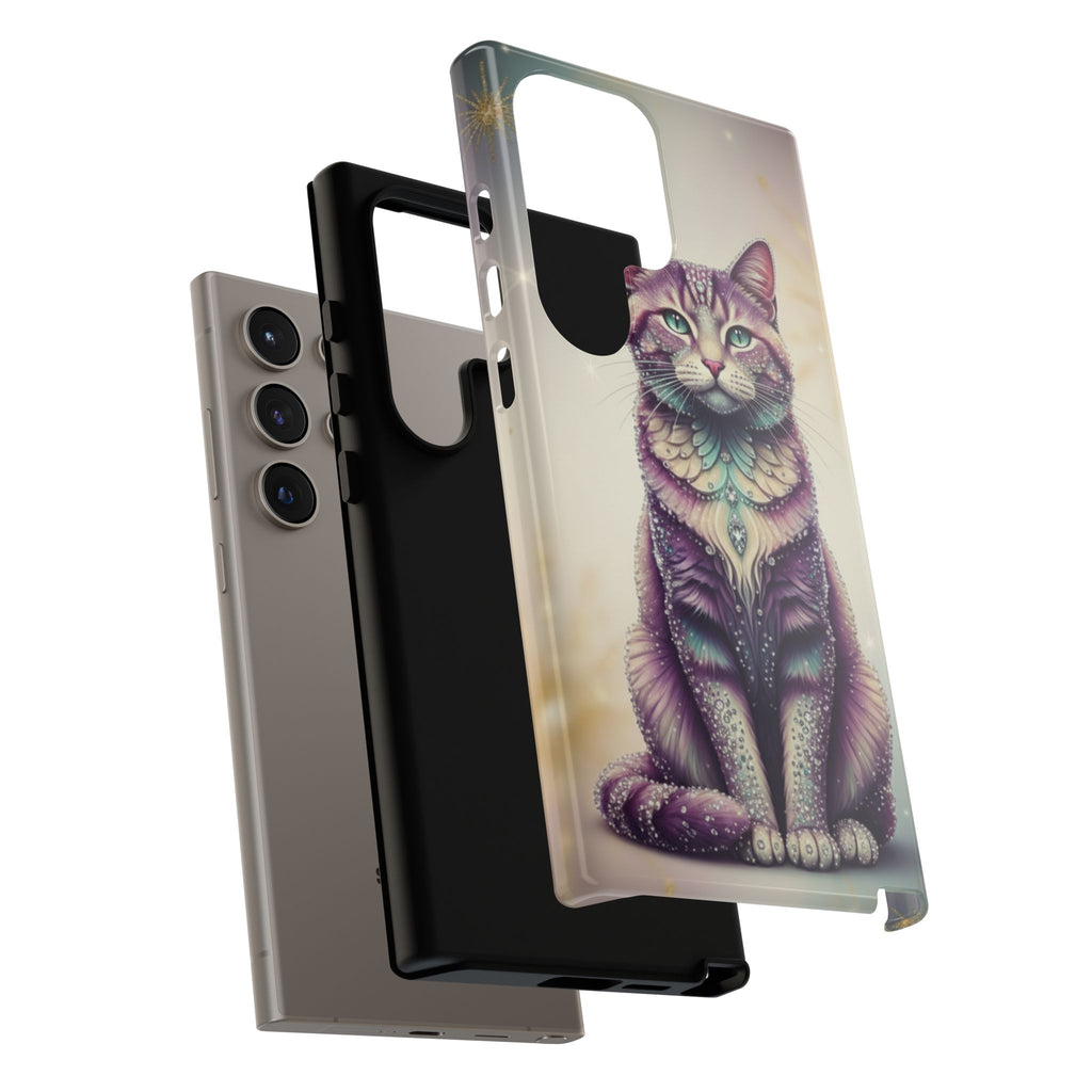 Mystic Cat Phone Case — Protective Tough Case with Enchanted Feline Design