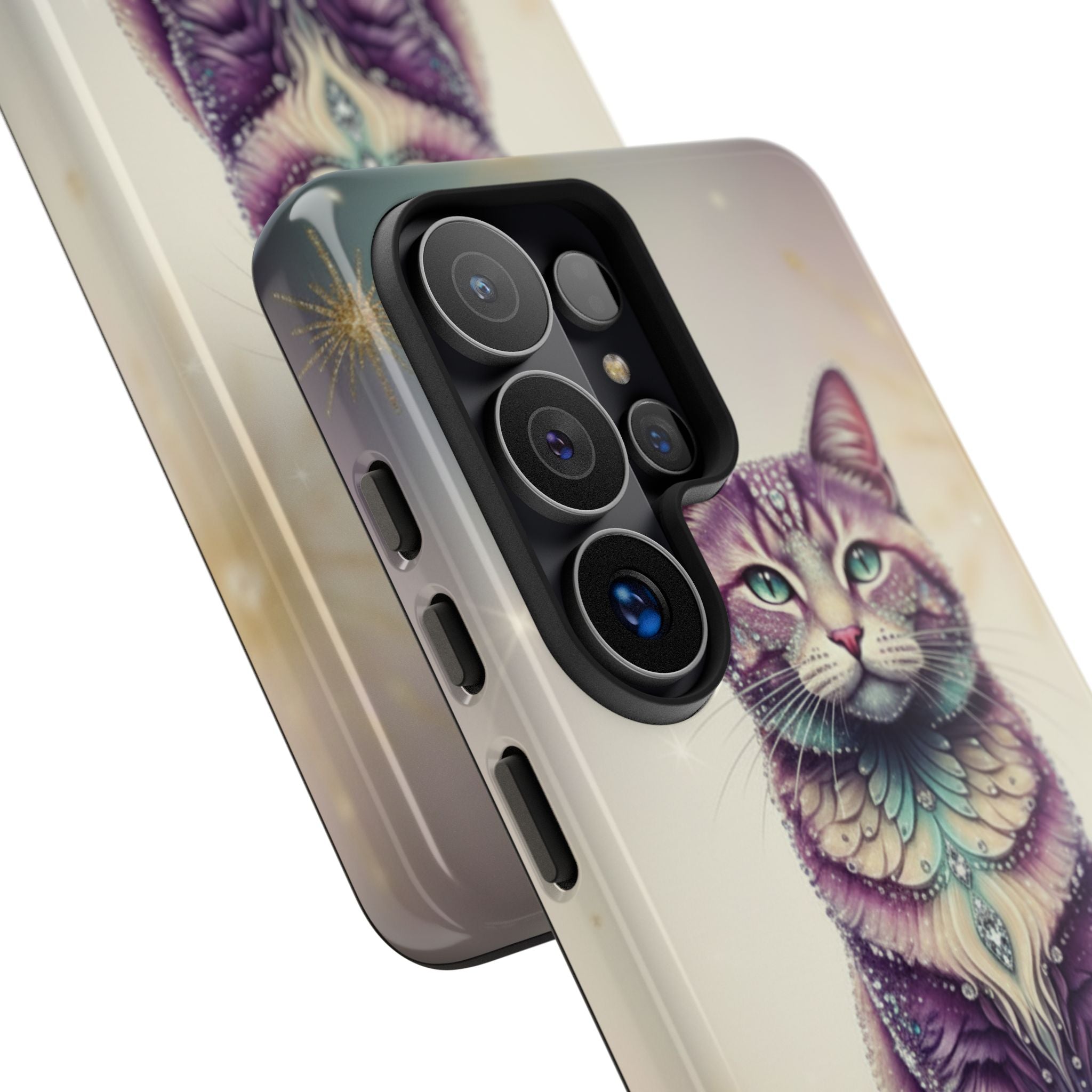 Mystic Cat Phone Case — Protective Tough Case with Enchanted Feline Design