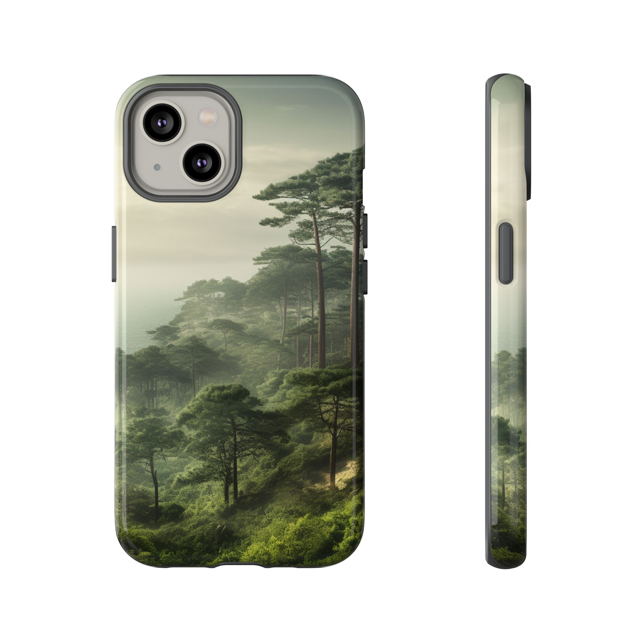 Phone Case, Tough Case for iPhone, Forest Print Phone Cover, Nature Lover Gift, Protective Phone Case, Outdoor Adventure Accessory