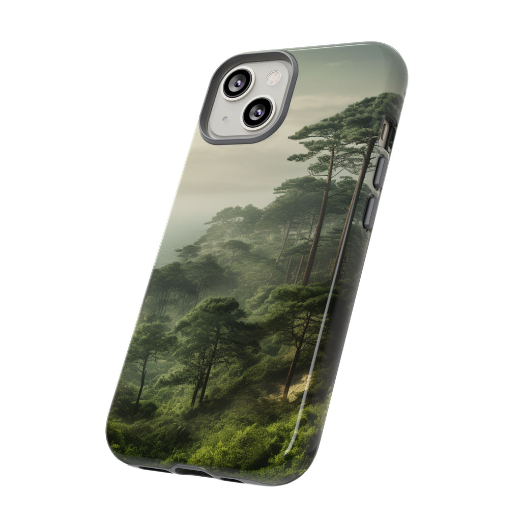 Phone Case, Tough Case for iPhone, Forest Print Phone Cover, Nature Lover Gift, Protective Phone Case, Outdoor Adventure Accessory