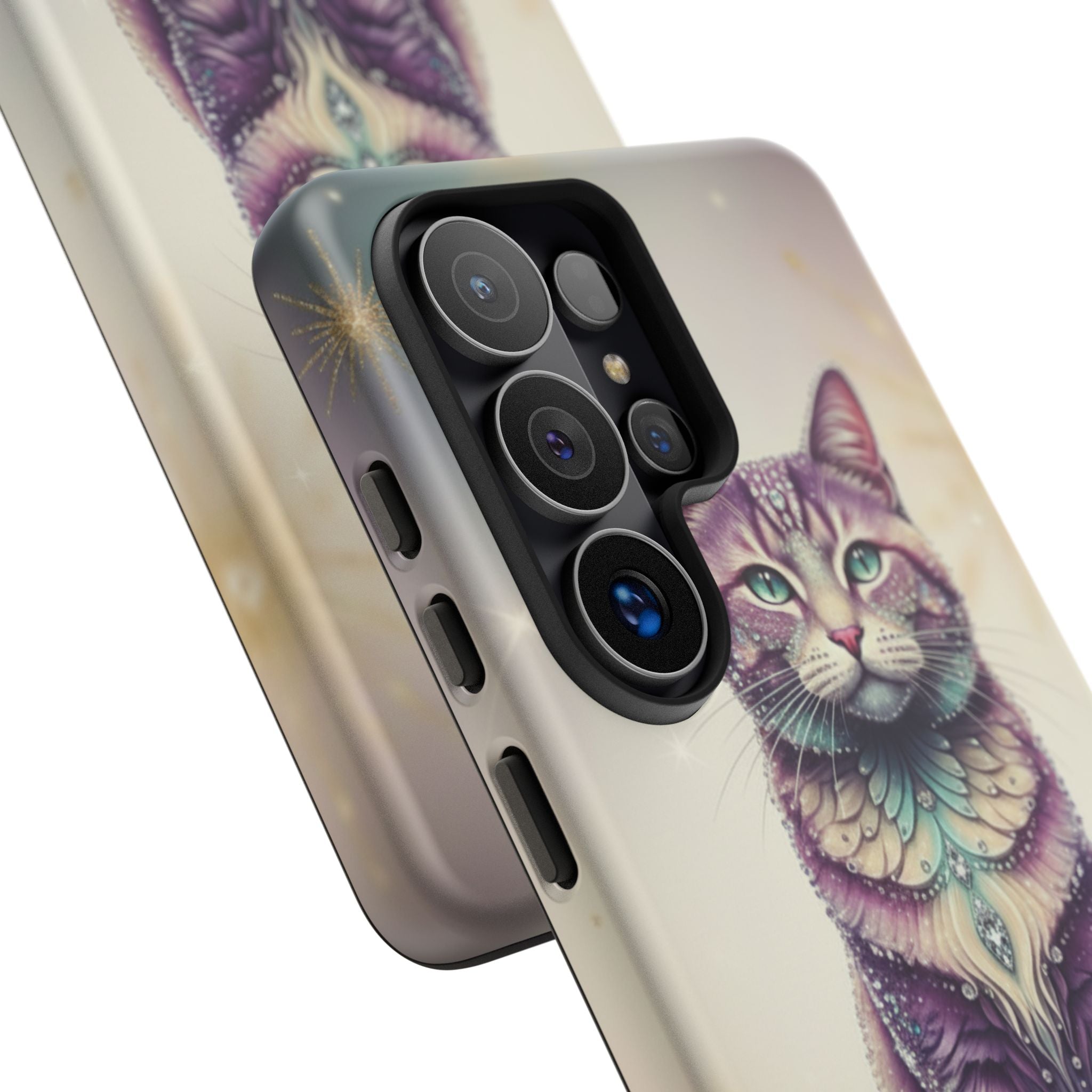 Mystic Cat Phone Case — Protective Tough Case with Enchanted Feline Design