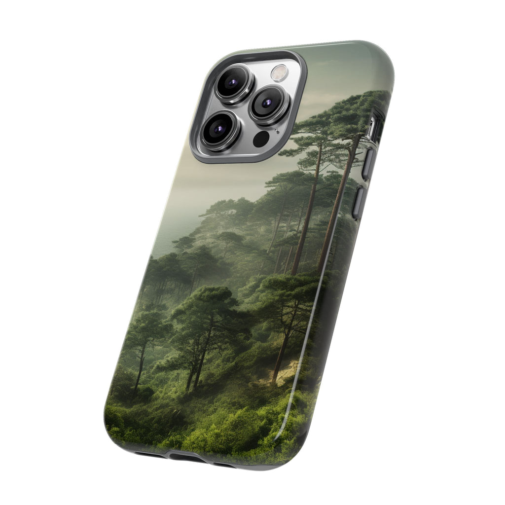 Phone Case, Tough Case for iPhone, Forest Print Phone Cover, Nature Lover Gift, Protective Phone Case, Outdoor Adventure Accessory