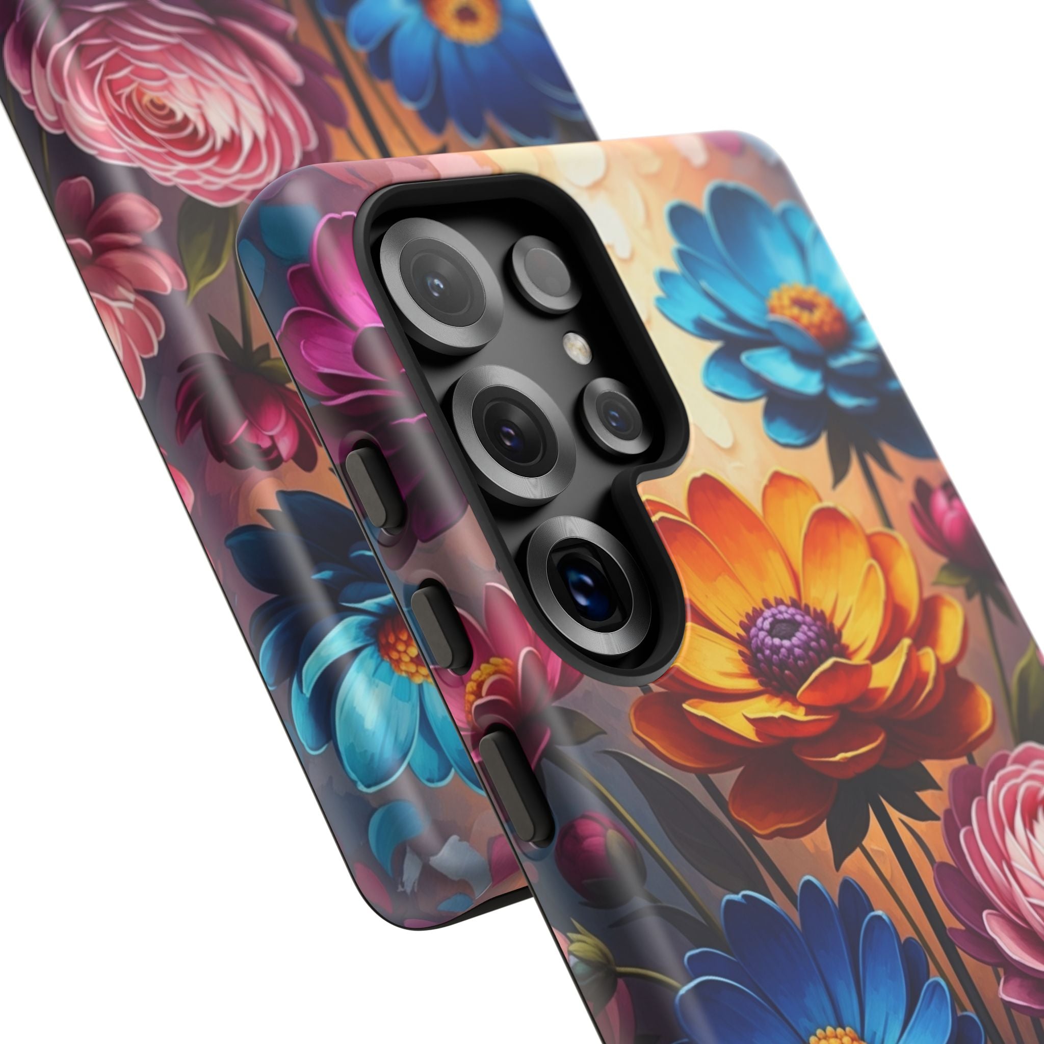 Floral Sunset Tough Phone Case — Vibrant Bloom Protective Cover