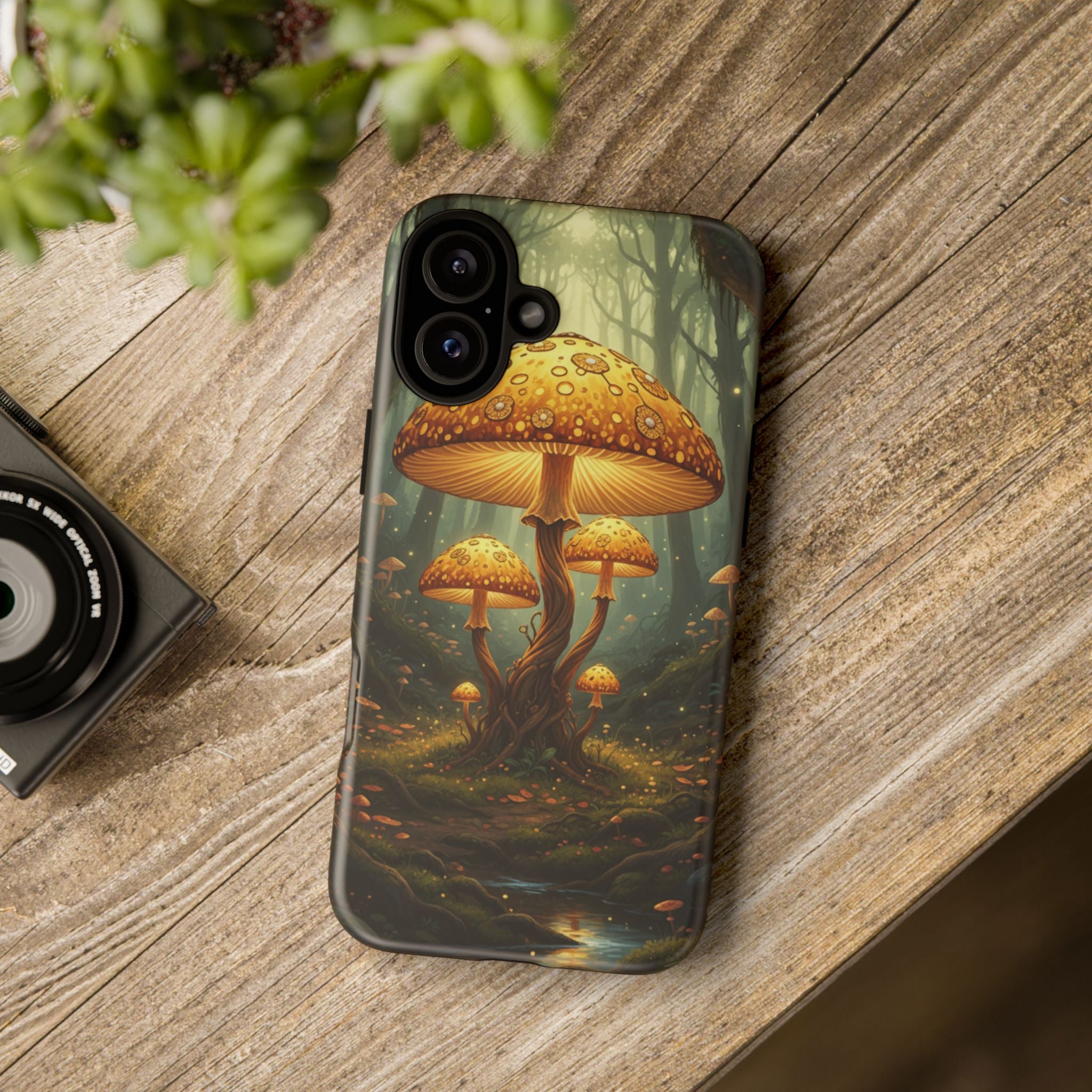 Mushroom Forest Tough Phone Case — Protective Fantasy Nature Design