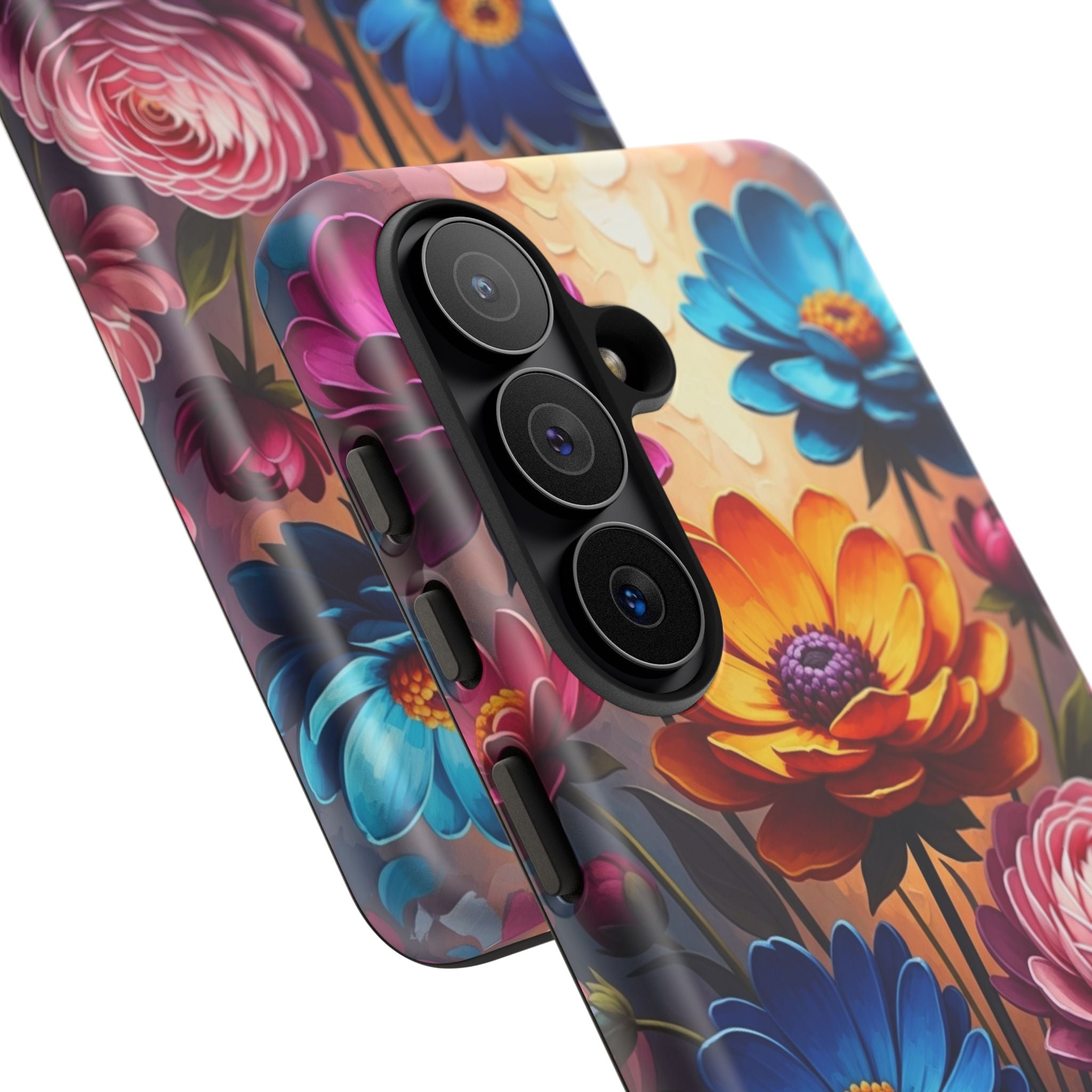 Floral Sunset Tough Phone Case — Vibrant Bloom Protective Cover