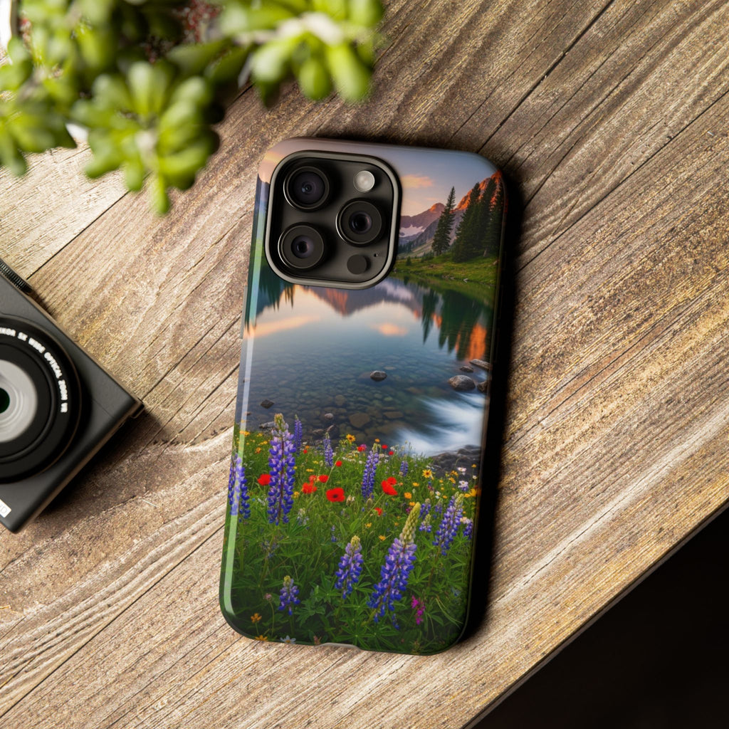 Mountain Wildflower Phone Case — Scenic Nature Tough Case