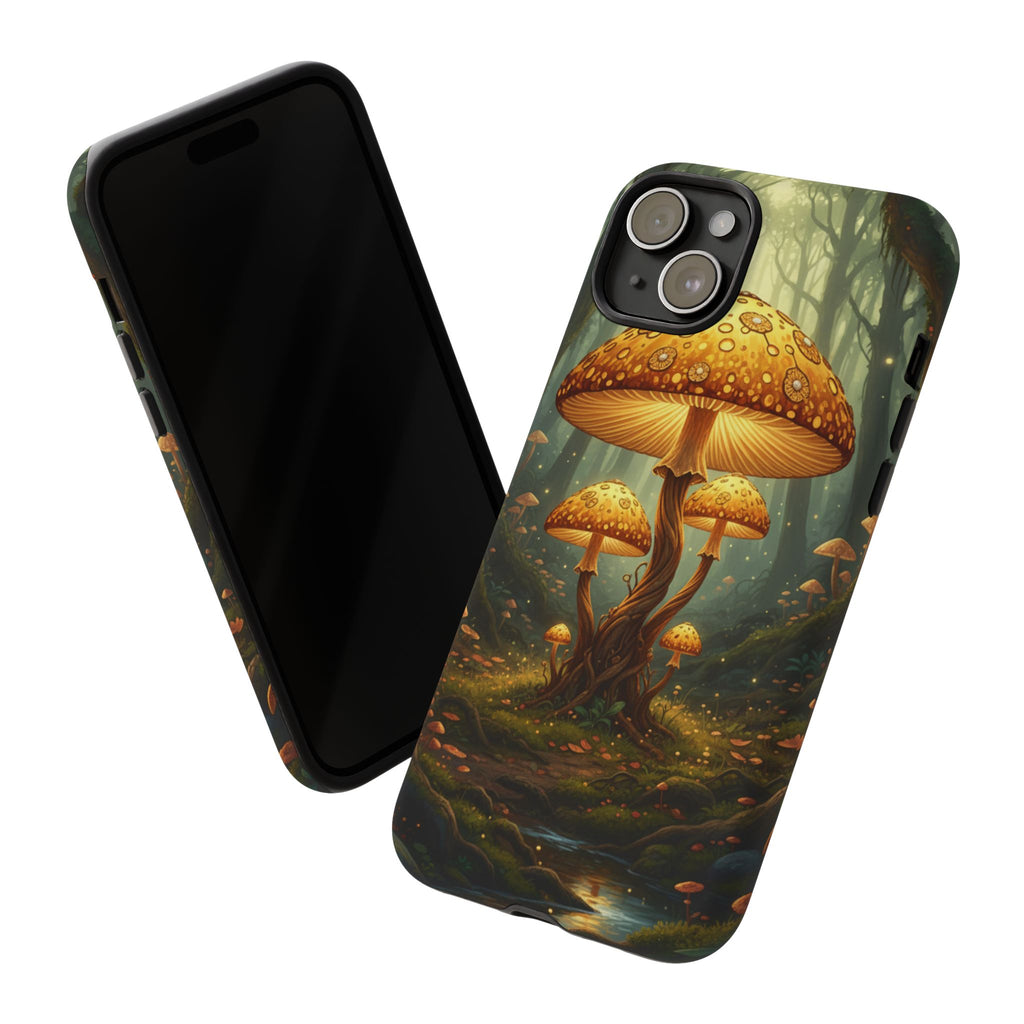 Mushroom Forest Tough Phone Case — Protective Fantasy Nature Design