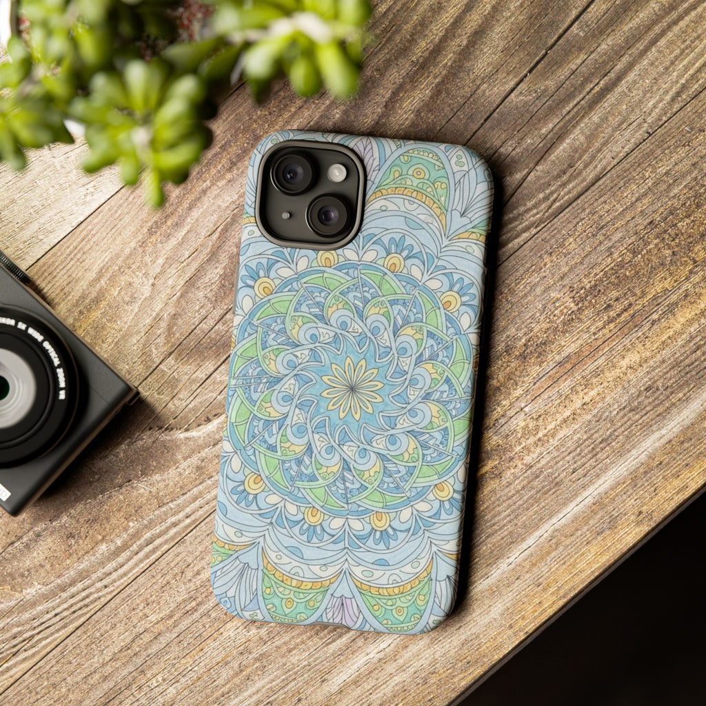 Mandala Floral Phone Case — Pastel Boho Tough Case