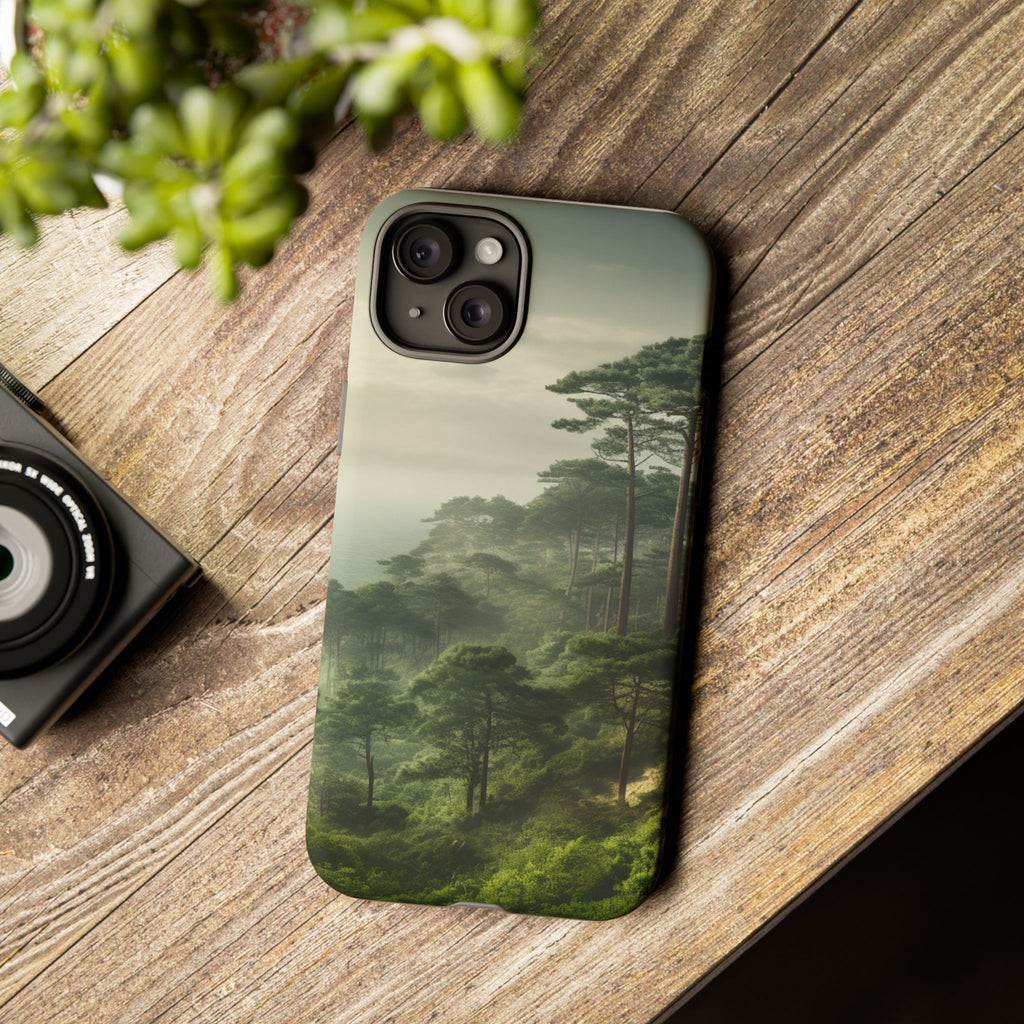 Phone Case, Tough Case for iPhone, Forest Print Phone Cover, Nature Lover Gift, Protective Phone Case, Outdoor Adventure Accessory
