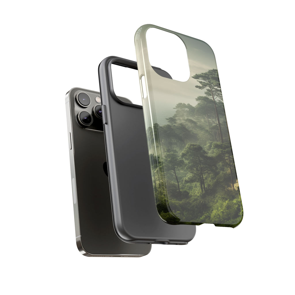 Phone Case, Tough Case for iPhone, Forest Print Phone Cover, Nature Lover Gift, Protective Phone Case, Outdoor Adventure Accessory