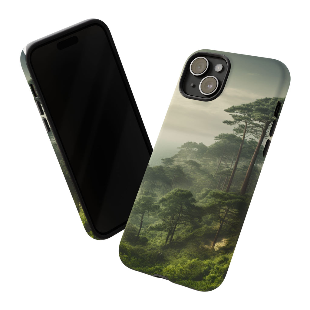 Phone Case, Tough Case for iPhone, Forest Print Phone Cover, Nature Lover Gift, Protective Phone Case, Outdoor Adventure Accessory