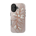 Pearl Floral Phone Case – Rose Gold Leaf iPhone Cover