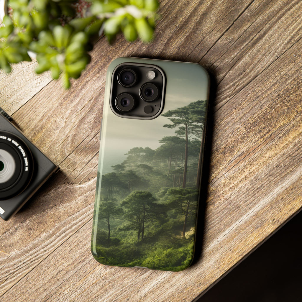 Phone Case, Tough Case for iPhone, Forest Print Phone Cover, Nature Lover Gift, Protective Phone Case, Outdoor Adventure Accessory