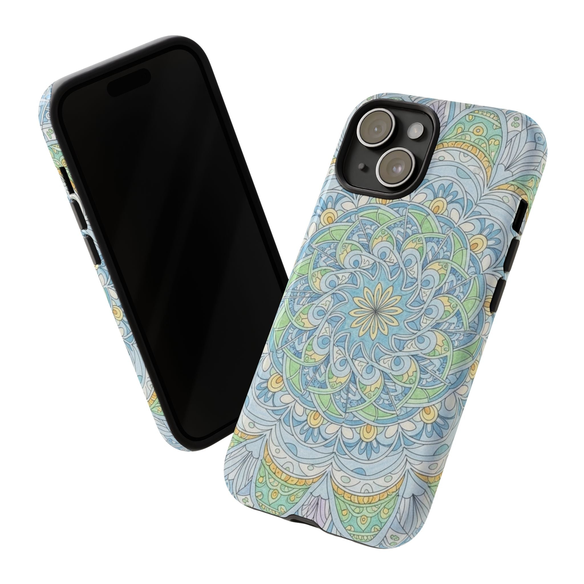 Mandala Floral Phone Case — Pastel Boho Tough Case