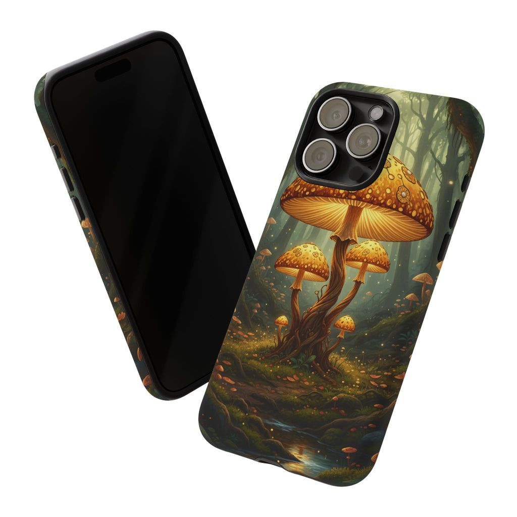 Mushroom Forest Tough Phone Case — Protective Fantasy Nature Design