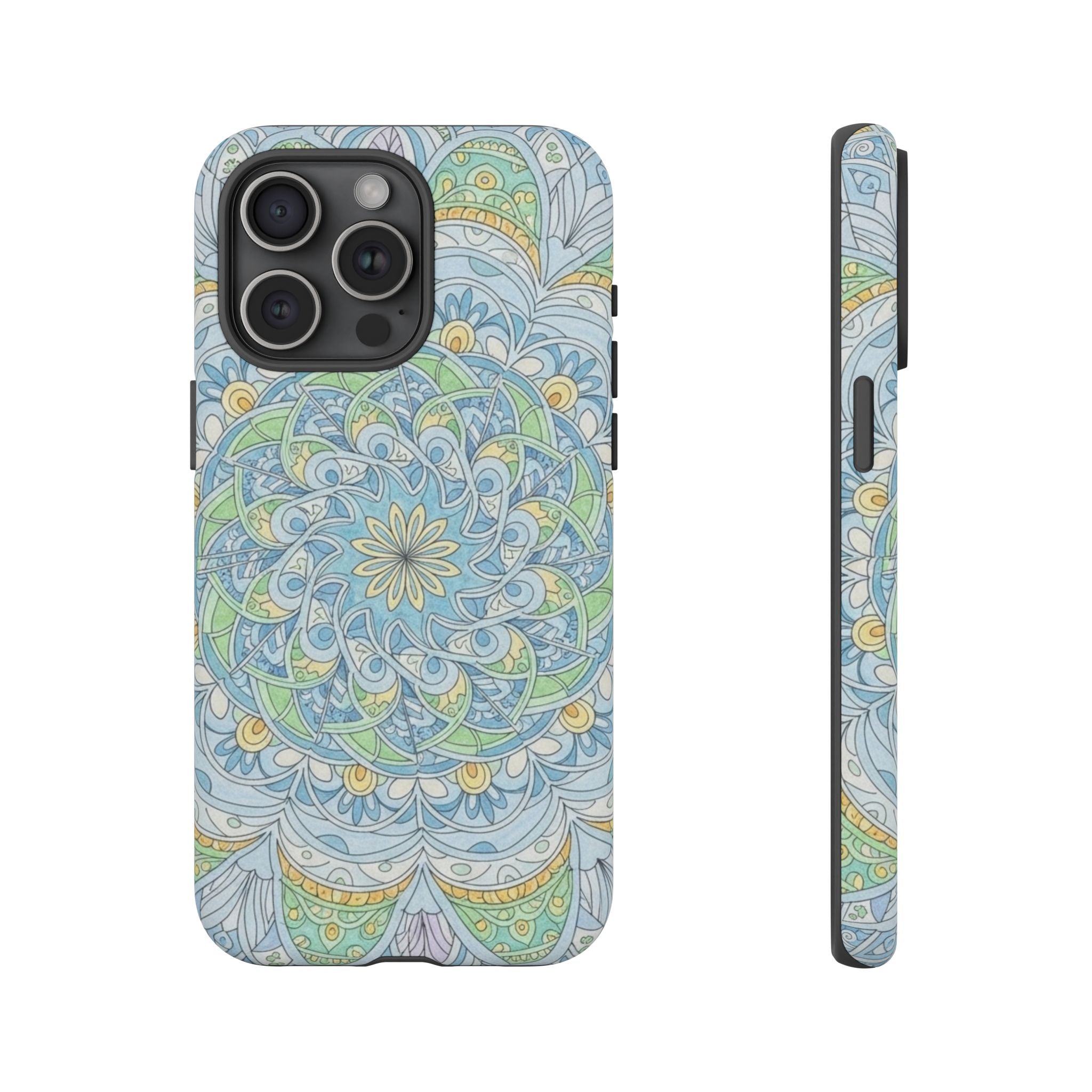 Mandala Floral Phone Case — Pastel Boho Tough Case