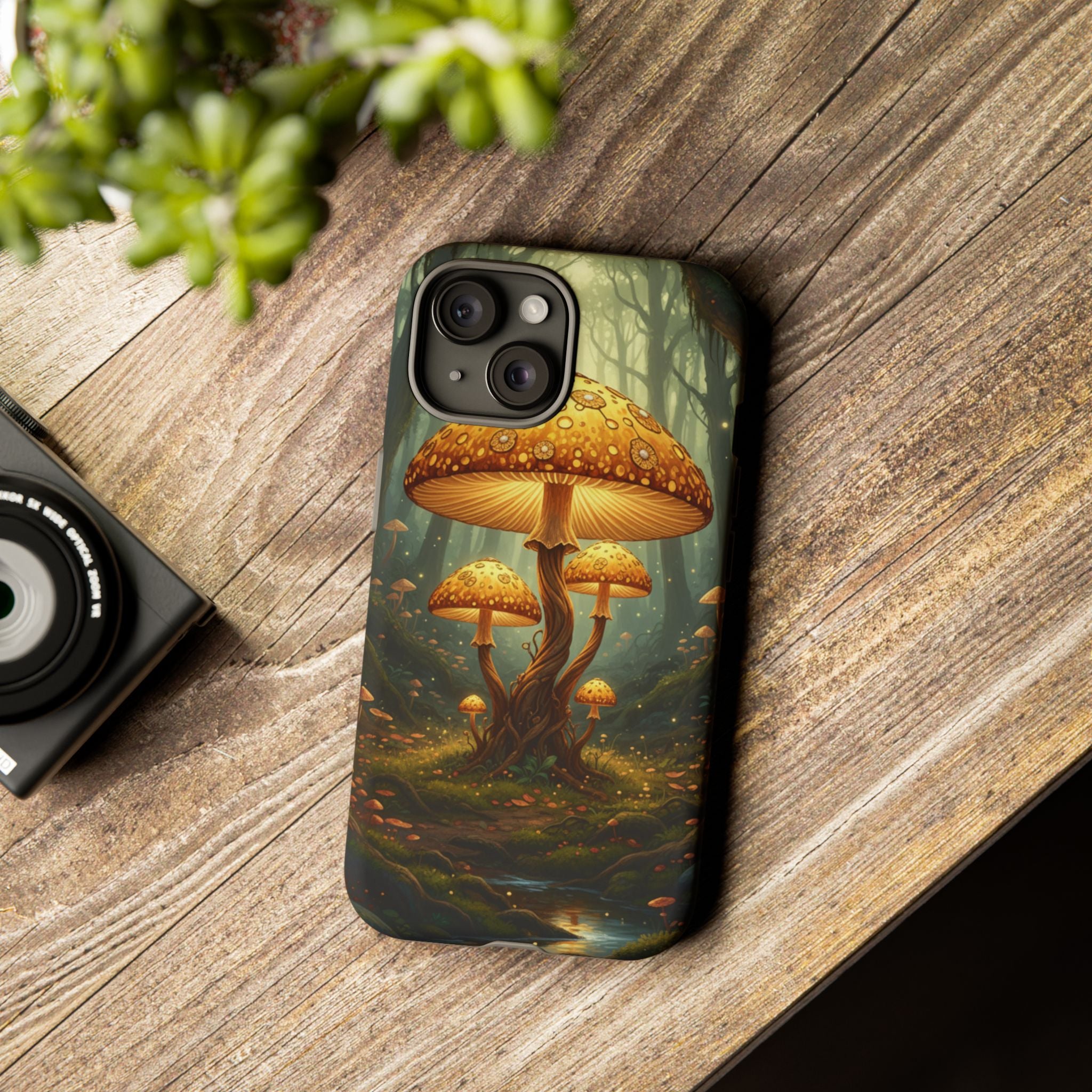 Mushroom Forest Tough Phone Case — Protective Fantasy Nature Design