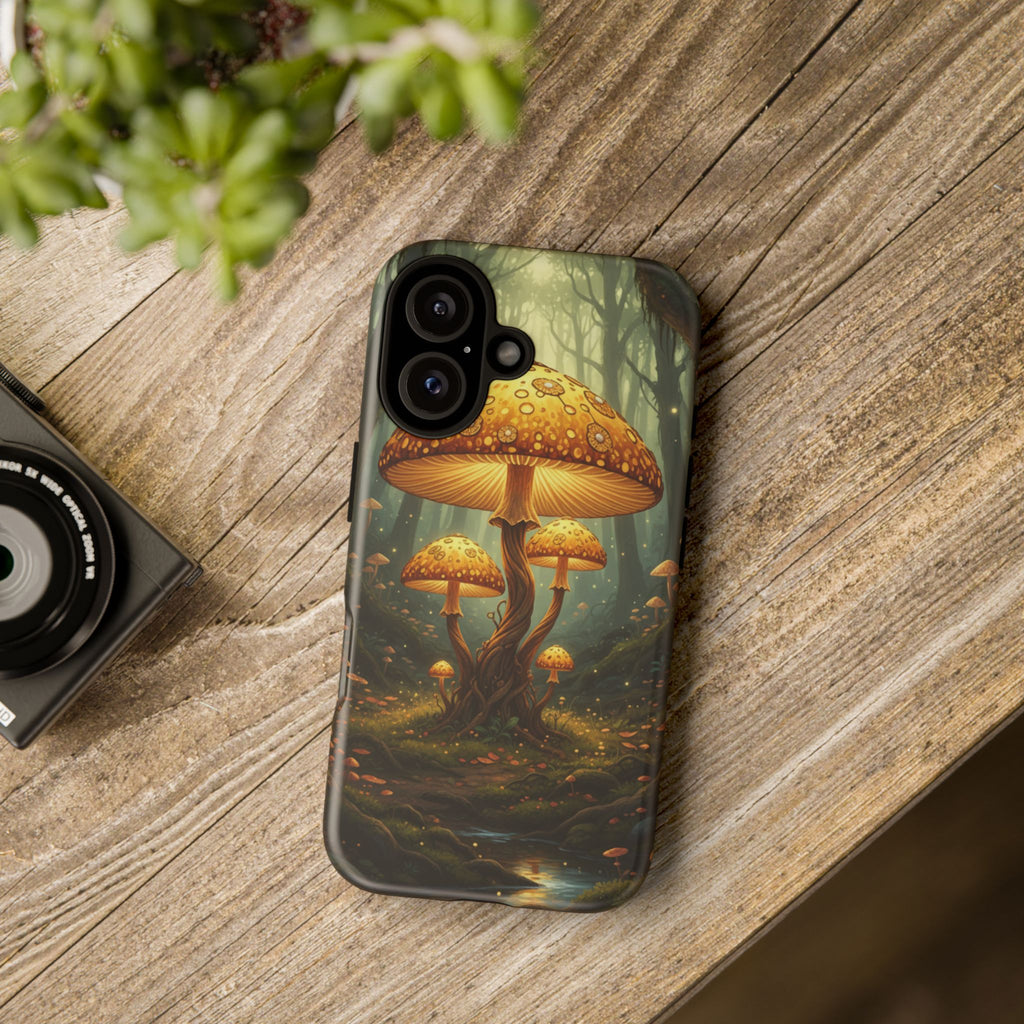 Mushroom Forest Tough Phone Case — Protective Fantasy Nature Design