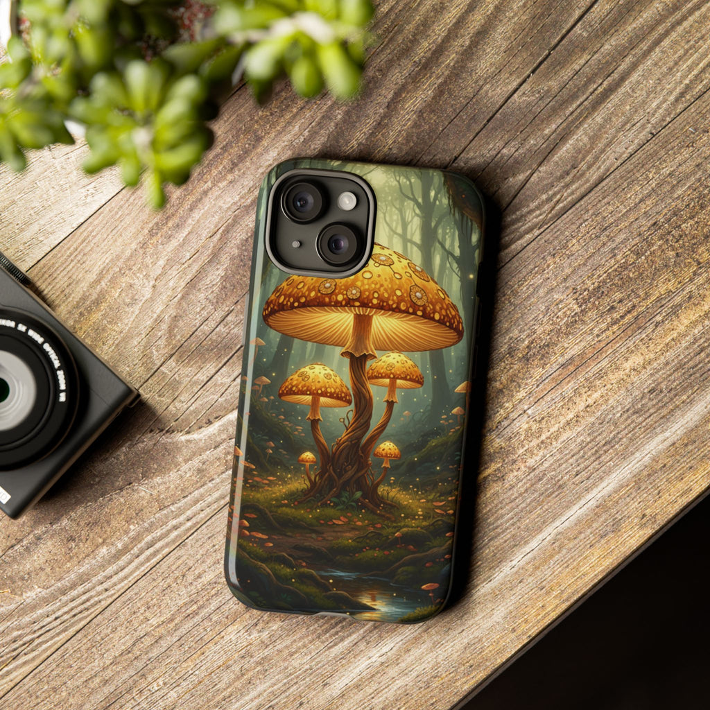 Mushroom Forest Tough Phone Case — Protective Fantasy Nature Design
