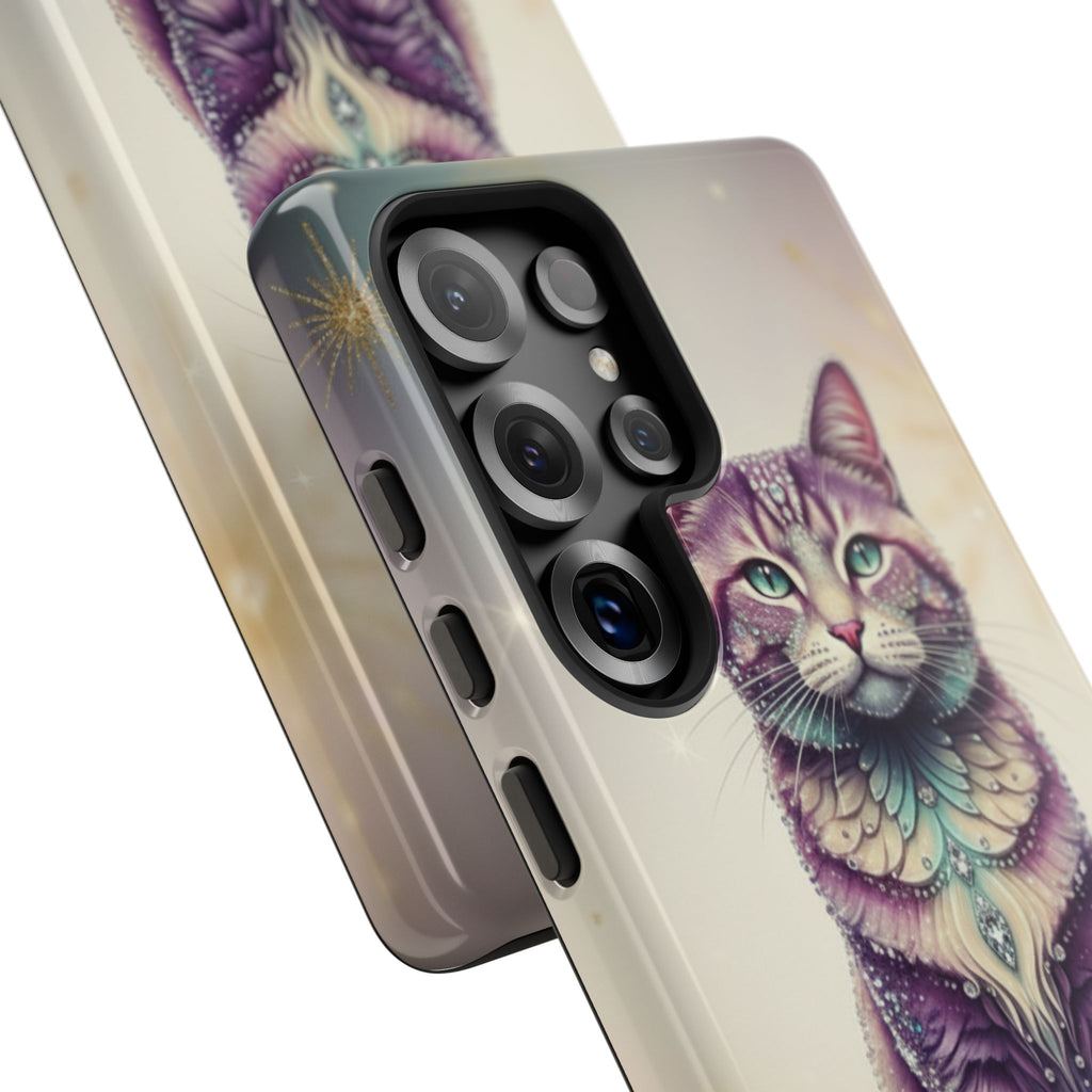 Mystic Cat Phone Case — Protective Tough Case with Enchanted Feline Design