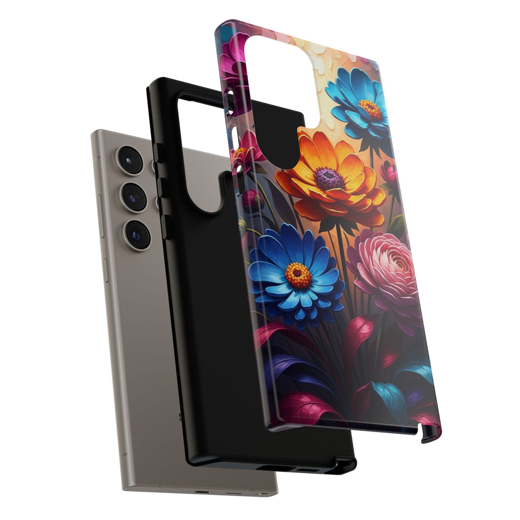 Floral Sunset Tough Phone Case — Vibrant Bloom Protective Cover