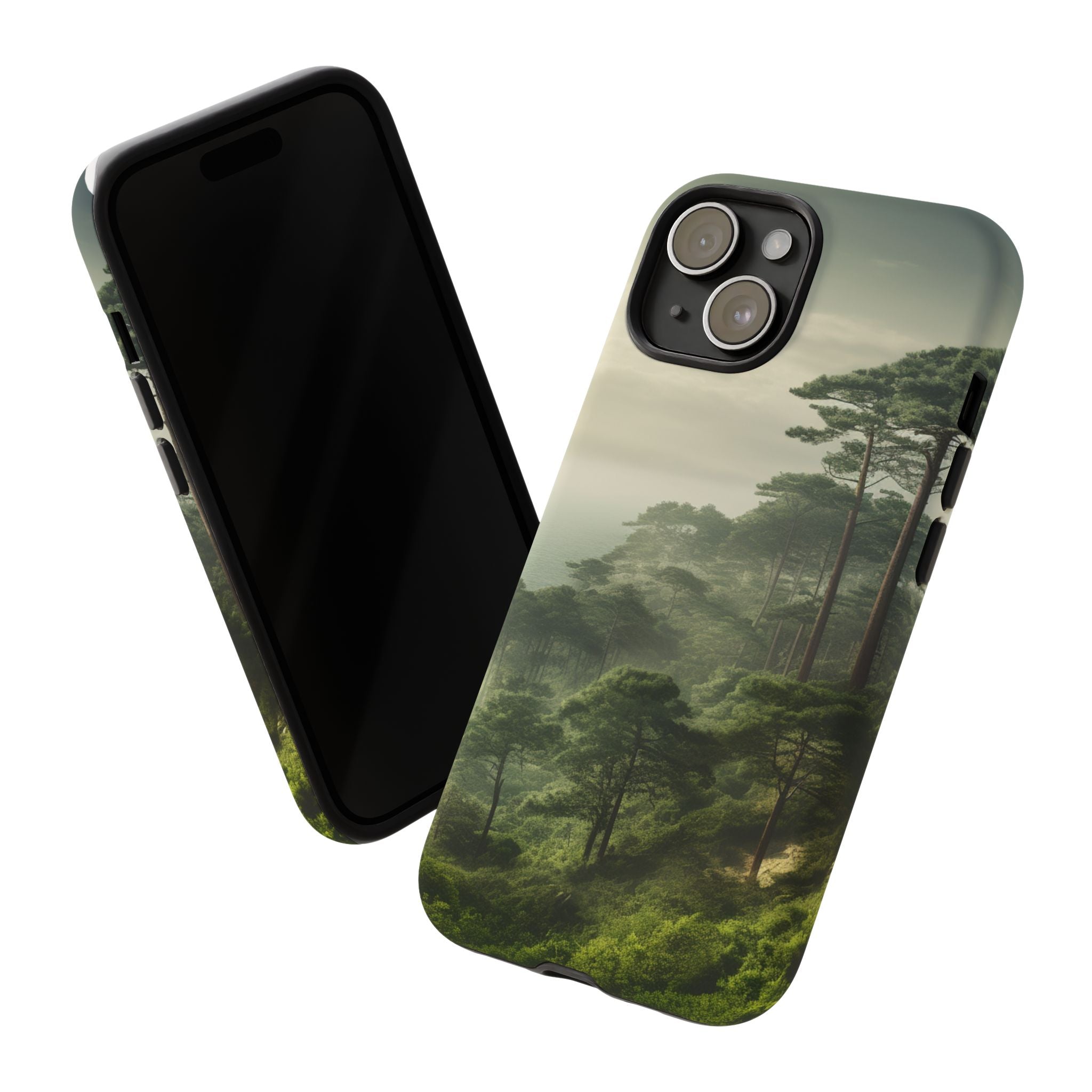 Phone Case, Tough Case for iPhone, Forest Print Phone Cover, Nature Lover Gift, Protective Phone Case, Outdoor Adventure Accessory