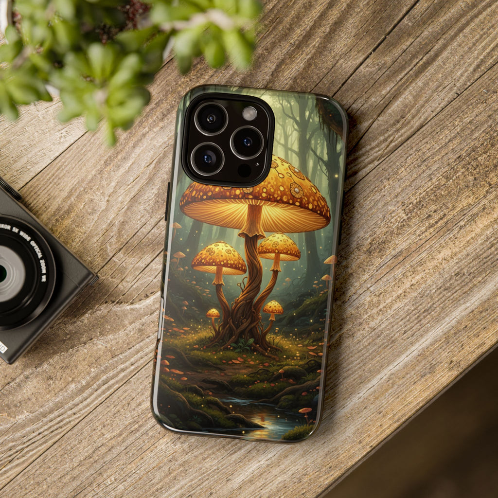Mushroom Forest Tough Phone Case — Protective Fantasy Nature Design