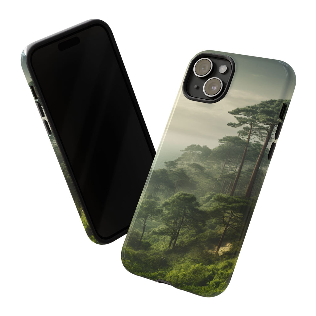 Phone Case, Tough Case for iPhone, Forest Print Phone Cover, Nature Lover Gift, Protective Phone Case, Outdoor Adventure Accessory