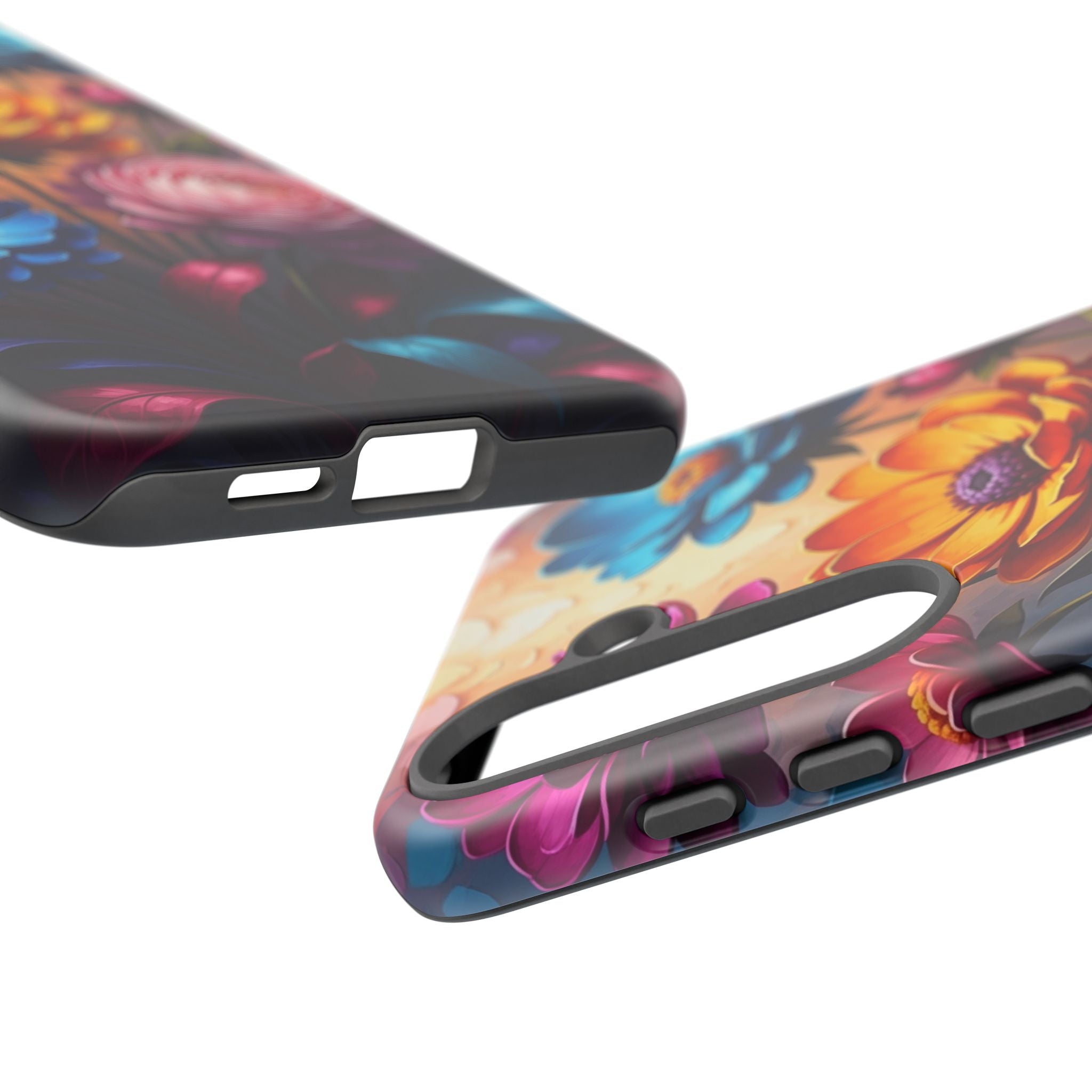 Floral Sunset Tough Phone Case — Vibrant Bloom Protective Cover