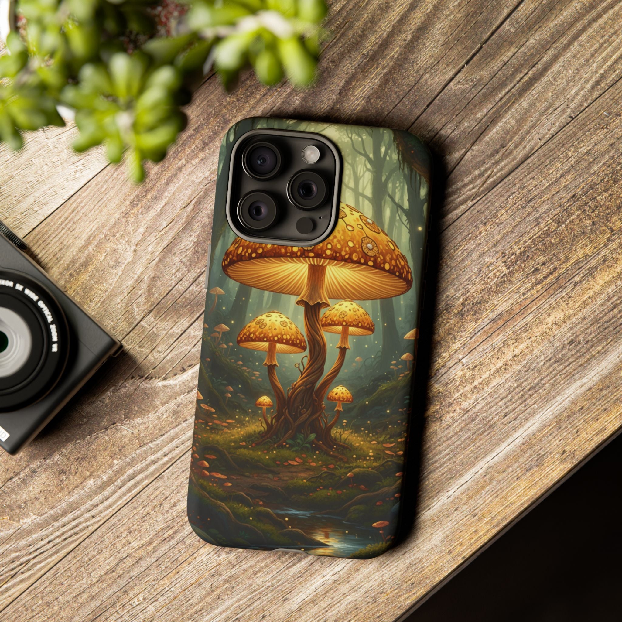 Mushroom Forest Tough Phone Case — Protective Fantasy Nature Design