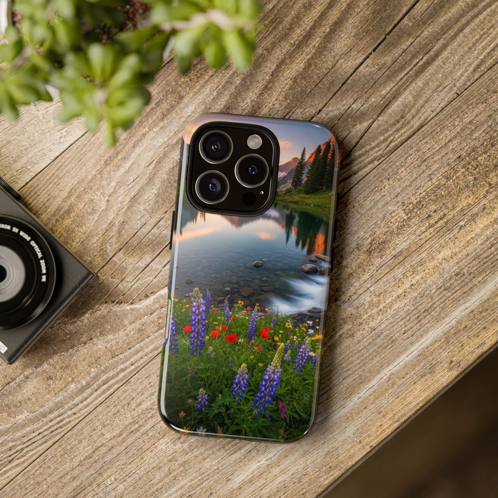 Mountain Wildflower Phone Case — Scenic Nature Tough Case