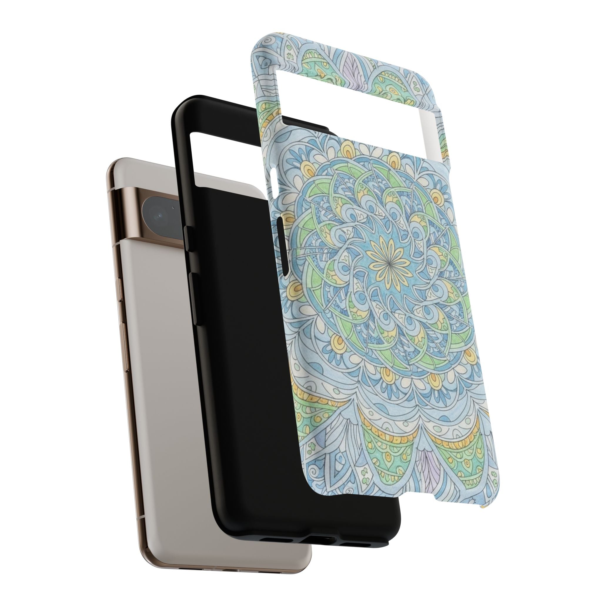 Mandala Floral Phone Case — Pastel Boho Tough Case