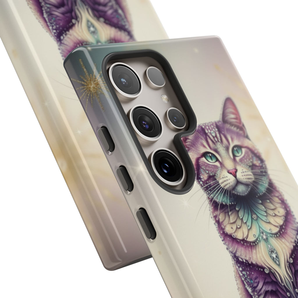 Mystic Cat Phone Case — Protective Tough Case with Enchanted Feline Design