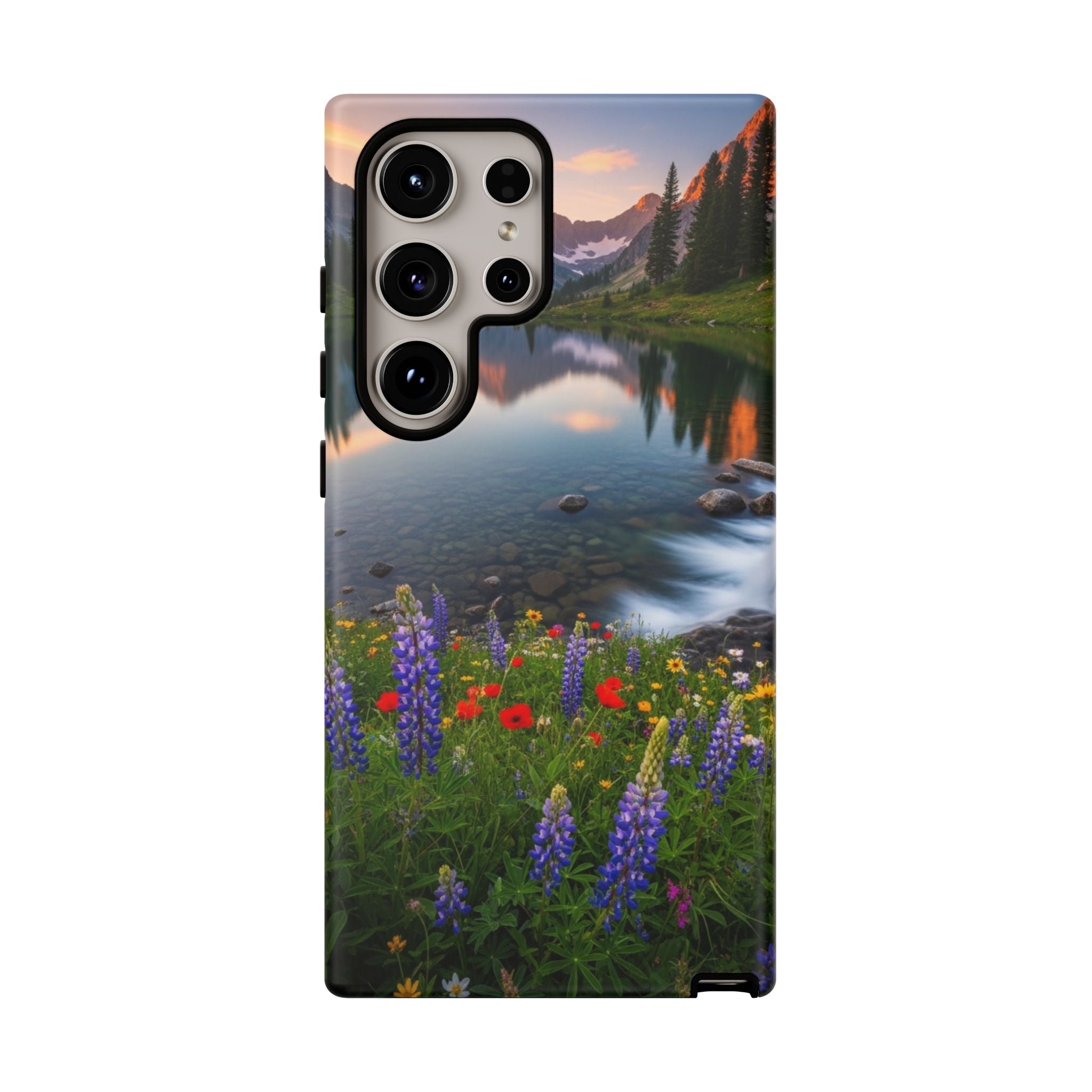 Mountain Wildflower Phone Case — Scenic Nature Tough Case