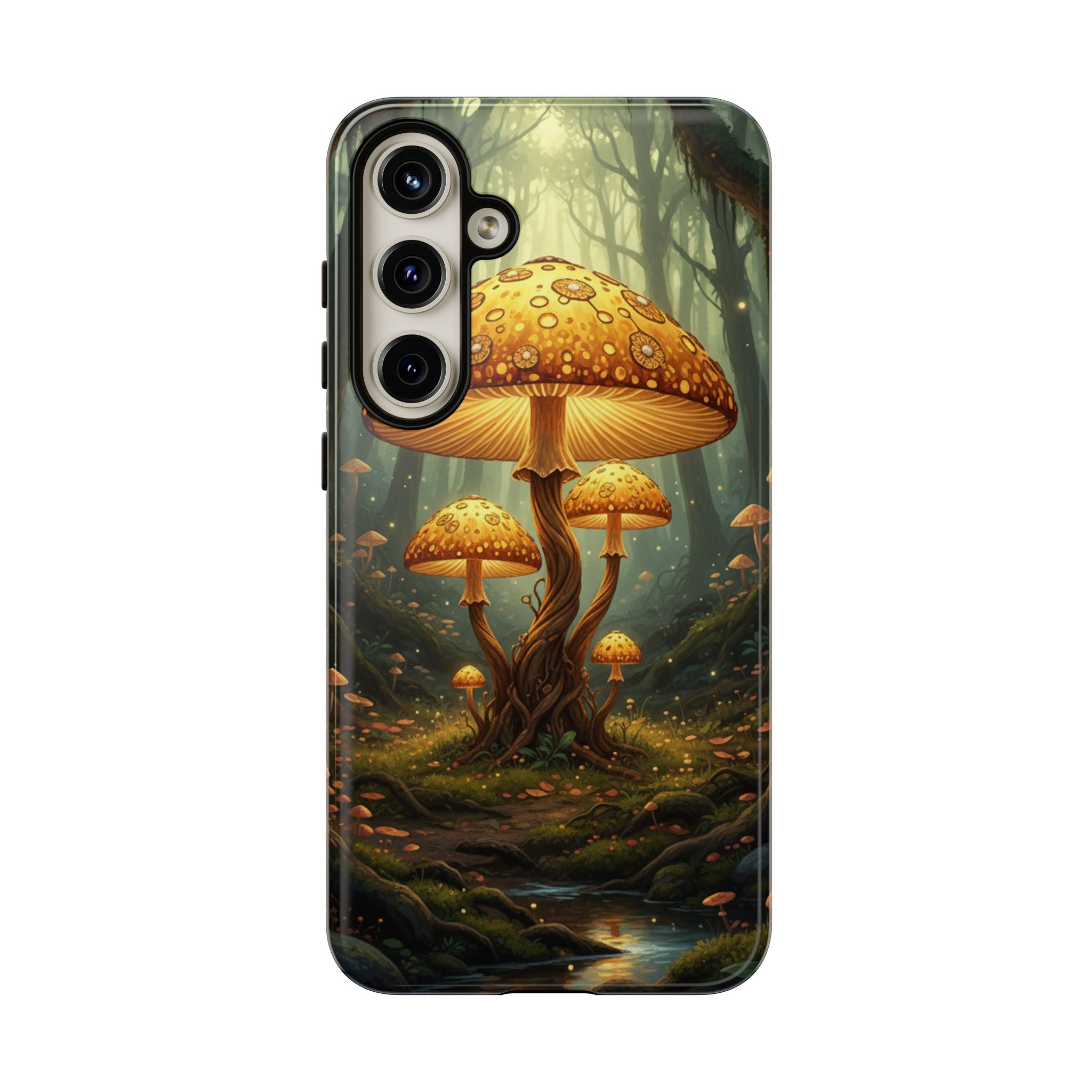 Mushroom Forest Tough Phone Case — Protective Fantasy Nature Design