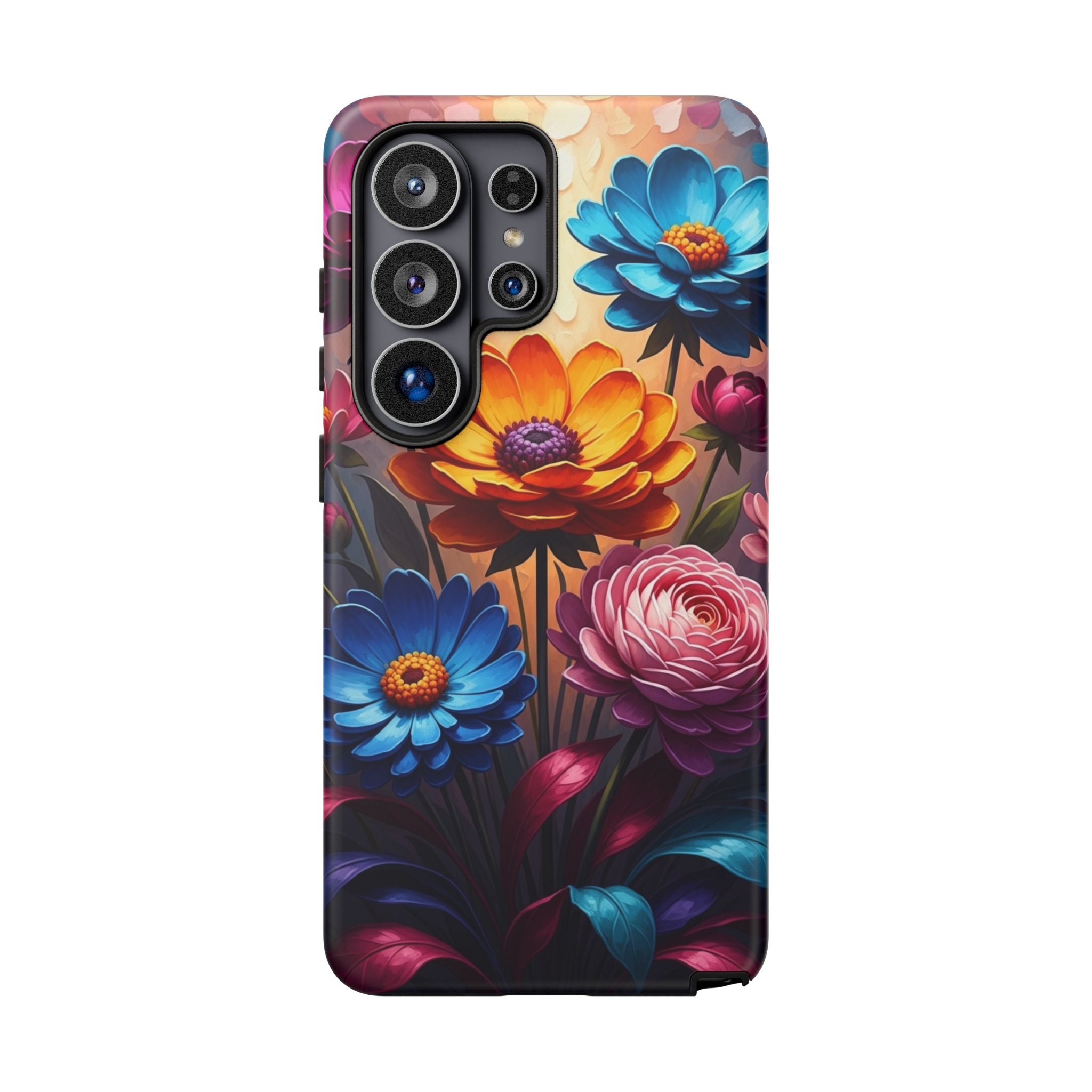 Floral Sunset Tough Phone Case — Vibrant Bloom Protective Cover