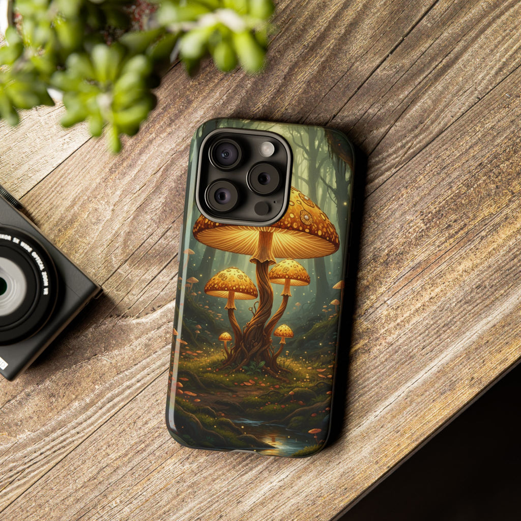 Mushroom Forest Tough Phone Case — Protective Fantasy Nature Design