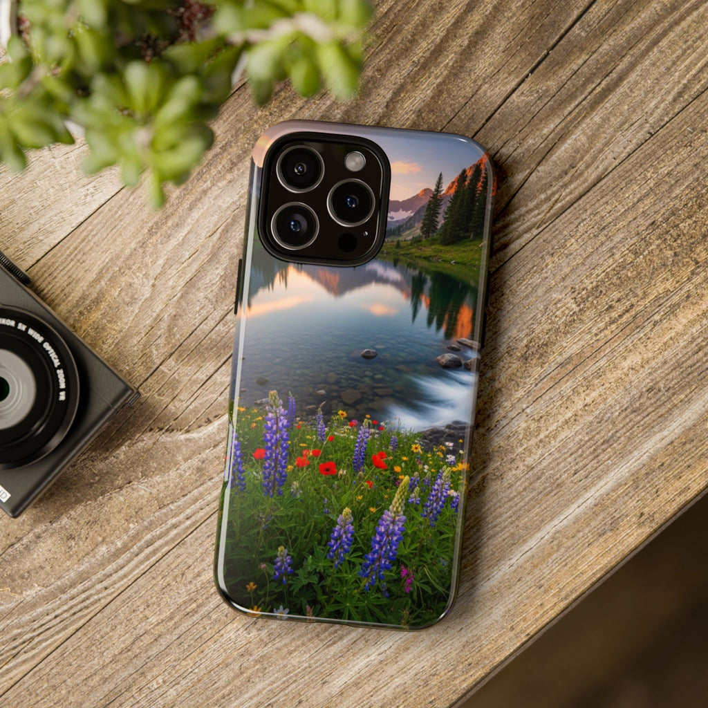 Mountain Wildflower Phone Case — Scenic Nature Tough Case