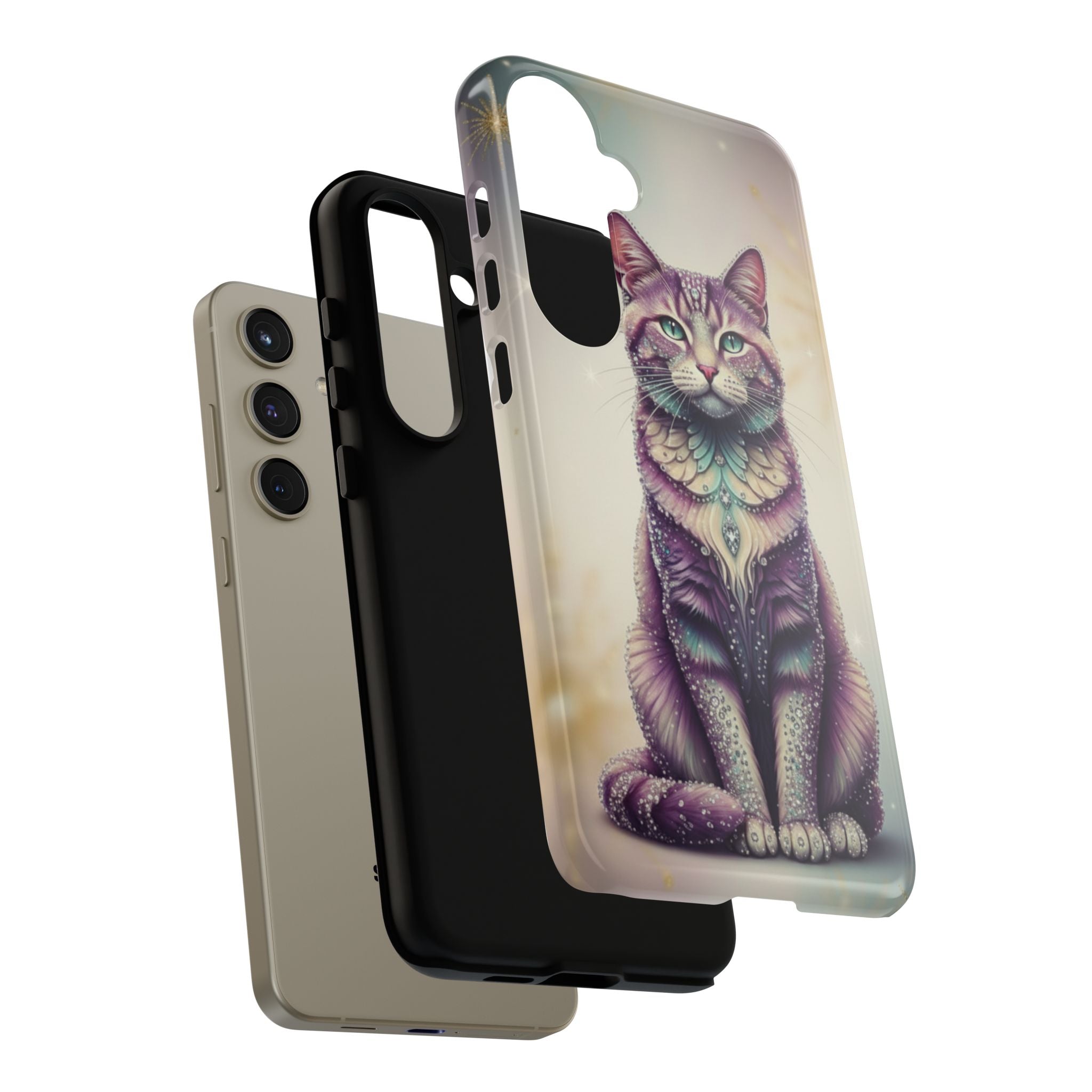Mystic Cat Phone Case — Protective Tough Case with Enchanted Feline Design