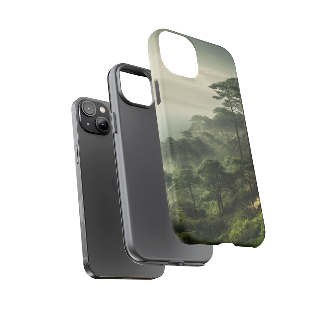 Phone Case, Tough Case for iPhone, Forest Print Phone Cover, Nature Lover Gift, Protective Phone Case, Outdoor Adventure Accessory