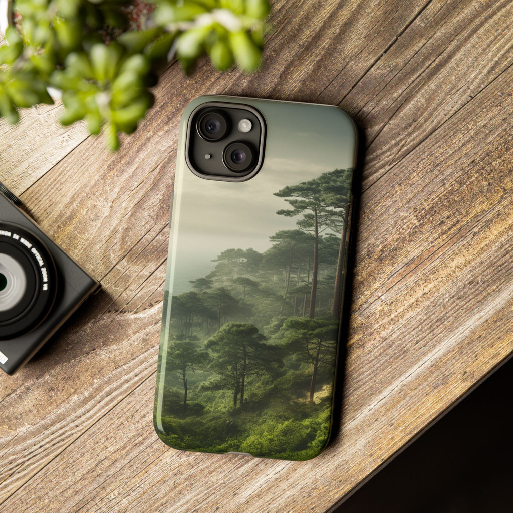 Phone Case, Tough Case for iPhone, Forest Print Phone Cover, Nature Lover Gift, Protective Phone Case, Outdoor Adventure Accessory